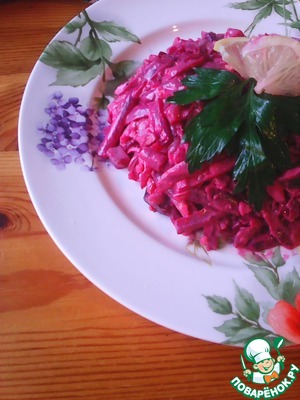 Рецепт Свекольный салат "Фигура"