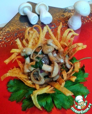 Рецепт Картофельные корзинки с грибами