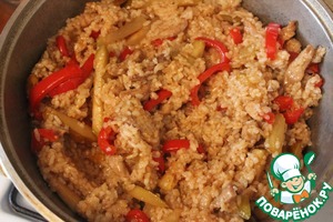 Рецепт Жареный рис со свининой и болгарским перцем
