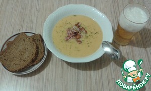 Рецепт Гороховый крем-суп с копчеными крылышками