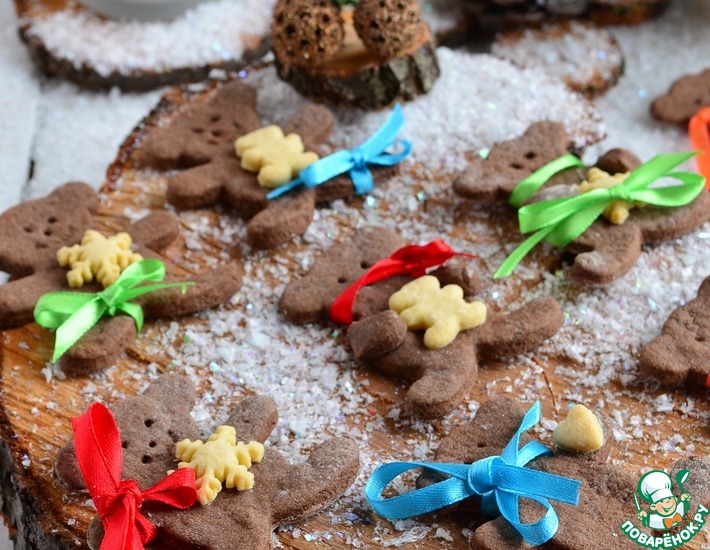 Рецепт: Печенье Новогодние мишки