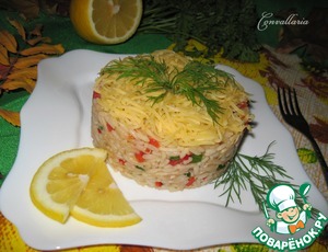 Рецепт Салат с рисом, кольраби и болгарским перцем