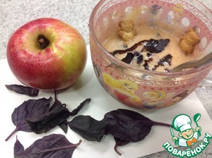 Рецепт Творожный десерт с яблоком и базиликом