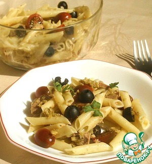 Рецепт Салат из пасты с оливками