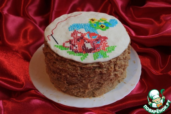 "Вышитый" тортик