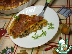 Рецепт Итальянские каннеллони фаршированные грибами и помидорами