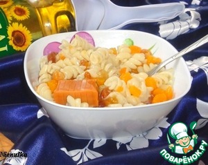 Рецепт Сладкая паста с тыквой и изюмом "Осеннее утро"