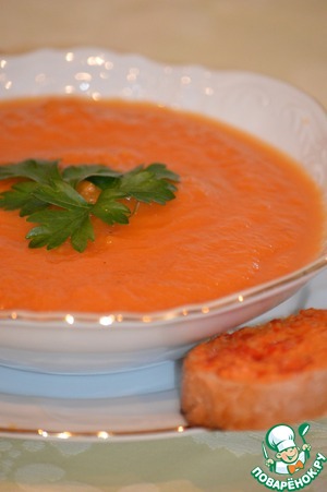 Рецепт Тыквенный суп с острыми крутонами