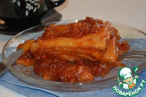 Рецепт Десертные крепы с яблочно-брусничным соусом