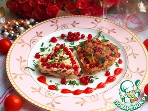 Рецепт Сливочно-мясные пирожные с красной смородиной