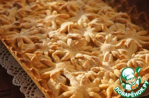 Рецепт Яблочный пирог "Цветочная поляна"