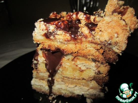 Торт "Воздушный сникерс", автор рецепта belo4ka