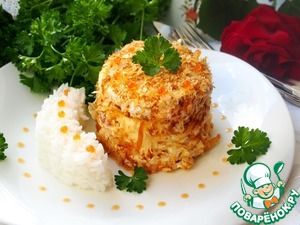 Рецепт Рыбные мини-тортики с ароматным рисом