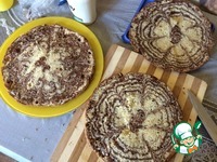 Торт Зебра с черносливом и манным кремом ингредиенты