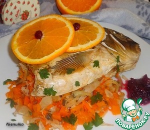Рецепт Запеченная рыба "Цитрусово-овощная фантазия" с клюквенным соусом D'arbo