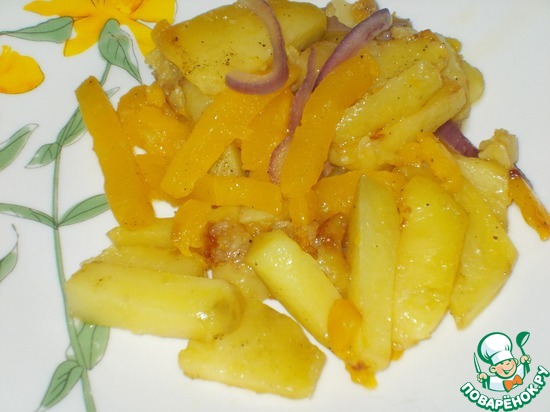 идеально-жареный картофель с тыквой