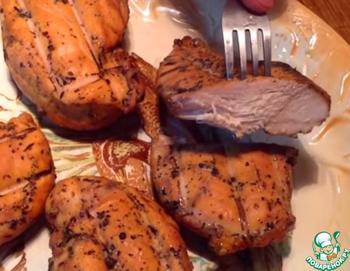 Рецепт: Копченое куриное филе