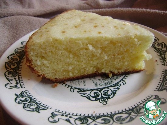 Бисквит на горячем молоке
