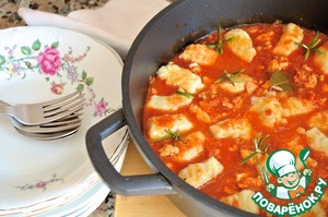 Рецепт Ньокки в томатном соусе с курицей