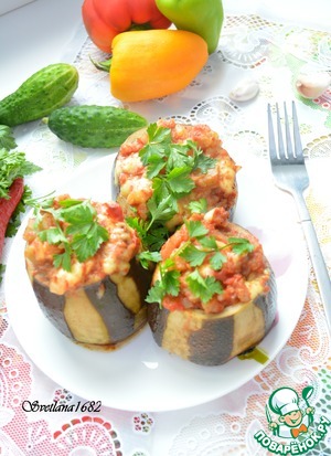 Рецепт Баклажаны, фаршированные помидорами и сыром в мультиварке