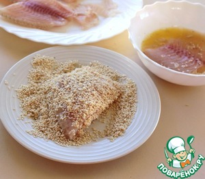 Рыба в кунжуте, пошаговый рецепт на 325132 ккал, фото, ингредиенты - Галина