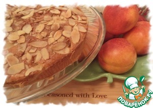 Рецепт Простой пирог с персиками от Елены Чекаловой