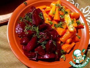Рецепт Запеченная пряная морковь и свекла