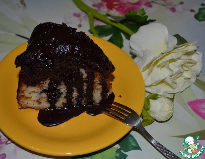 Рецепт: Творожно-шоколадный кекс Вспоминая Лебу