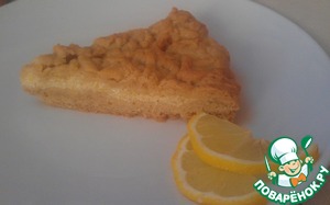 Рецепт Лимонный пирог с творогом на песочном тесте
