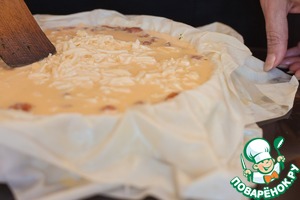 Пирог из теста фило с горбушей