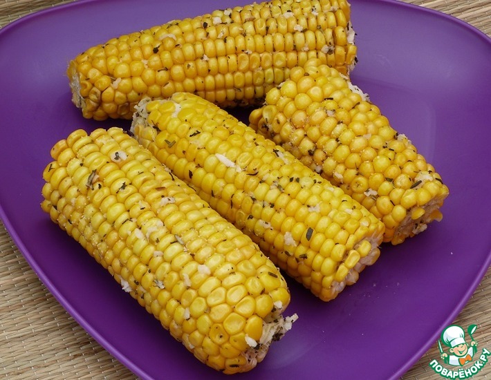 Рецепт: Кукуруза Пряная на пару (в мультиварке)