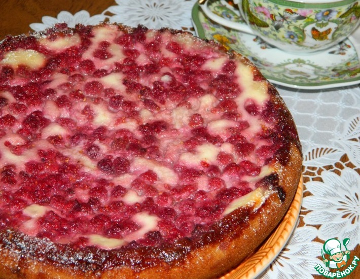 ПИРОГ с ТВОРОГОМ и МАЛИНОЙ «Все смешала и в духовку». Рецепт вкусного творожного пирога с малиной