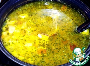 Сливочный суп с белыми грибами и курицей