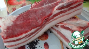 Грудинка свиная вяленая, рецепт свиной грудинки с фото