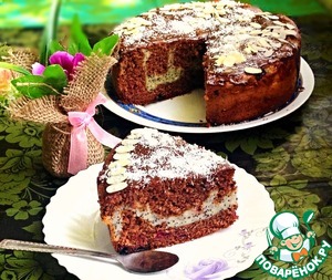 Рецепт Шоколадно вишневый пирог с творожно-маковой начинкой " Подружка"