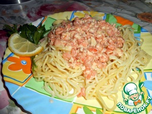 Рецепт Спагетти с креветками в чесночном соусе