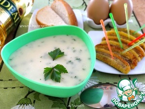 Рецепт Картофельный крем-суп с жареными бананами