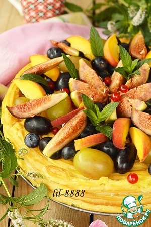 Рецепт Заварной торт с фруктами