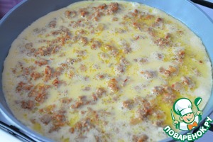 Вкусный мясной омлет в духовке, пошаговый рецепт на 3232 ккал, фото, ингредиенты - Елена