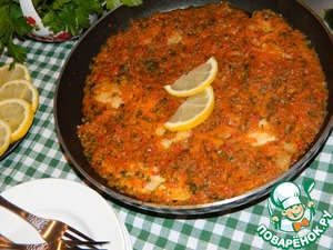 Рецепт Рыба под овощным соусом