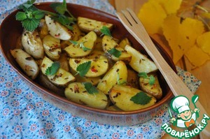 Рецепт Остро-пряный печеный картофель с мятой