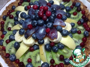 Рецепт Утренний тарт с овсяными хлопьями, фруктами и ягодами