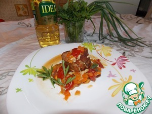 Рецепт Бочонки из свинины с овощами с жаренным картофелем