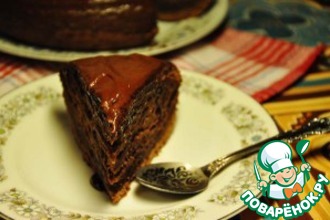 Рецепт: Очень шоколадный пирог Сумасшедший пирог
