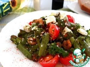Рецепт Теплый салат из брокколи и стручковой фасоли