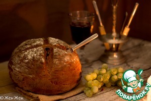 Рецепт Темный хлеб на пиве с тмином и черносливом