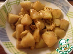 Рецепт Тушеный картофель со спаржей-хе и карри