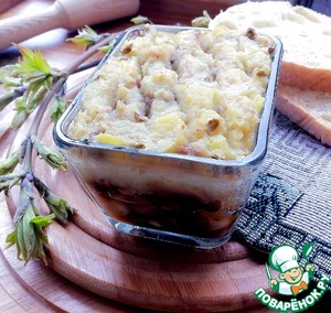 Рецепт Запеканки с грибами, картофелем и машем