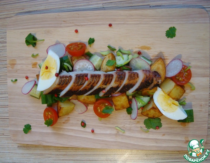 Салат из копчёного сига с картофелем – рыбные рецепты