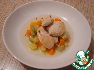 Рецепт Куриная грудка с кабачками и морковью